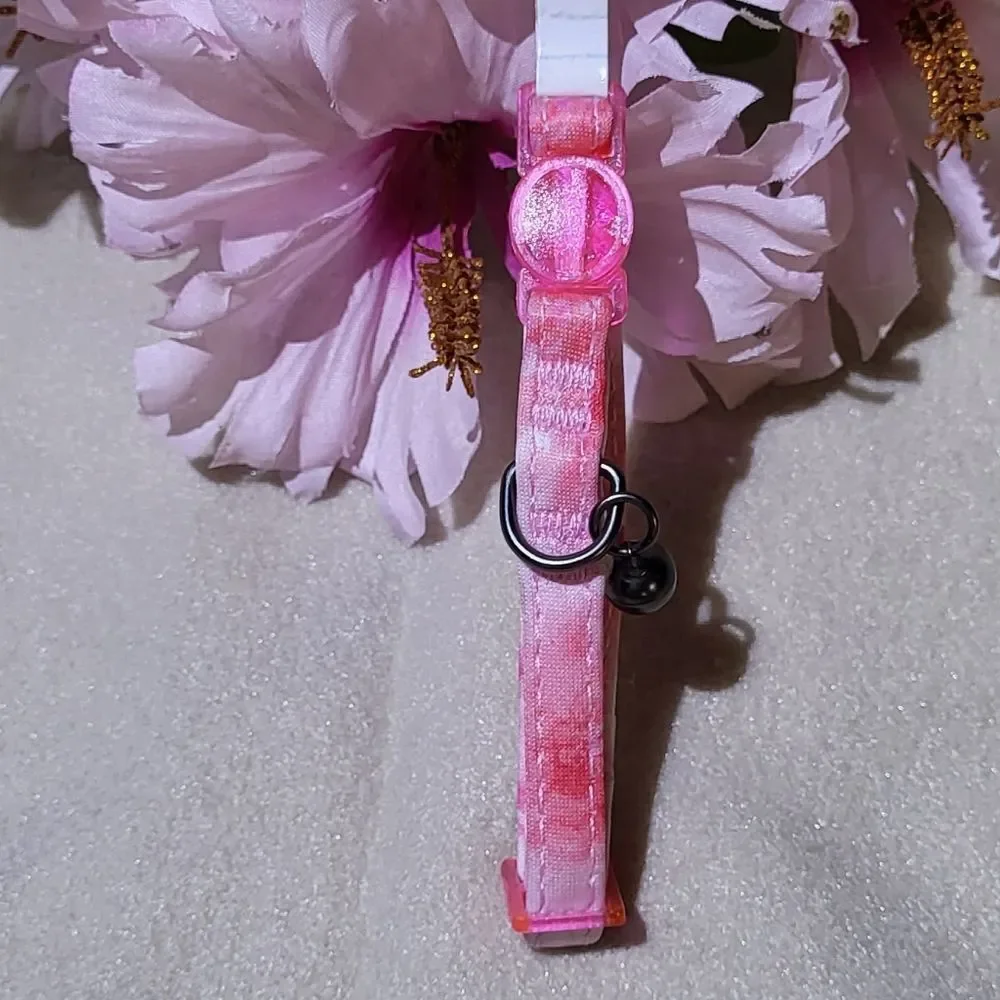 Whisker City NWT Pink Marble Easy Release Adjustable Adult Cat Collar 8in-12in